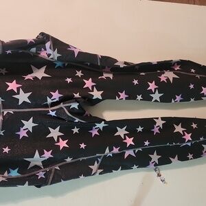 torrid Black Leggings with Pink & White Star Print